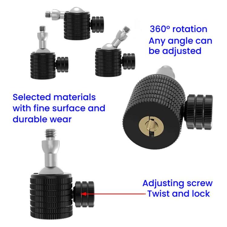 Female To 1/4 Male Universal Mini Ball Head Adapter Mount Aluminium Alloy Mobile Phone Camera Tripod Accessories