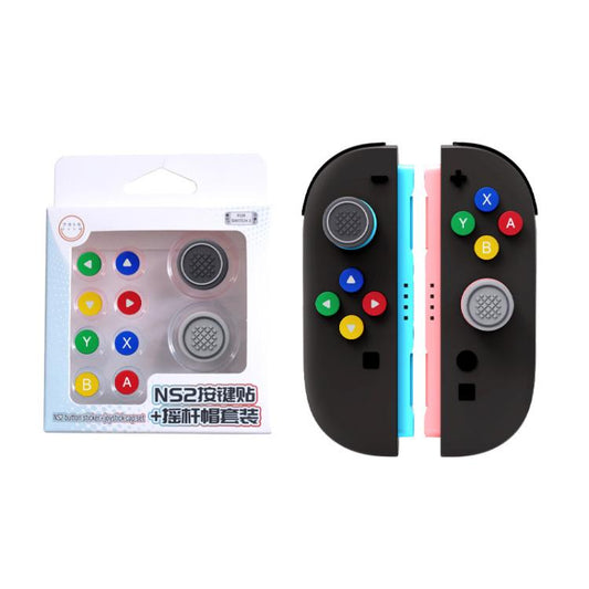 For Nintendo Switch 2 Joy-Con Controllers Silicone Button Skins & Joystick Caps Set