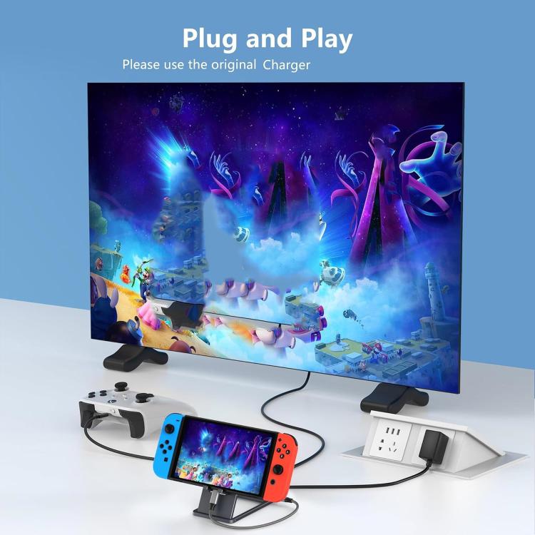 For Nintendo Switch / Switch 2 / Switch OLED Game Console Base HD Video Converter 3 In 1 Expansion Dock For TV Screen Mirroring
