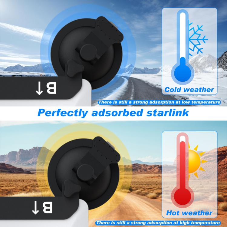 For Starlink Mini Car Metal Suction Cup Holder