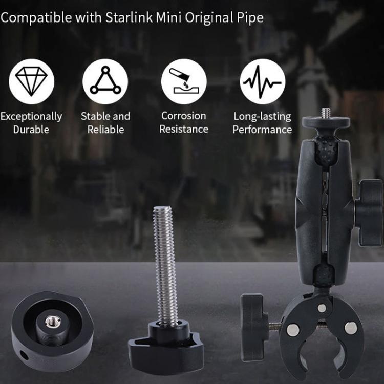 For Starlink Mini Aluminium Alloy Bracket Adapter Heavy Duty Clamp Bracket