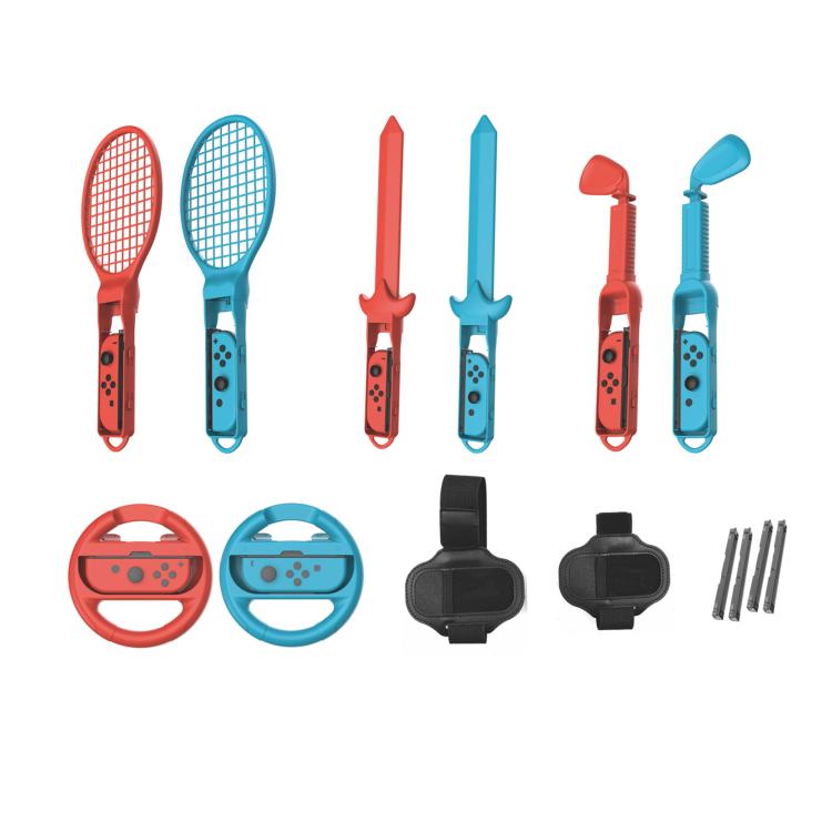 10-in-1 Motion Sports Bundle for Nintendo Switch 2/Switch Tennis Racket, Golf Club, Fencing, Racing Wheel & Multi-Game Accessories