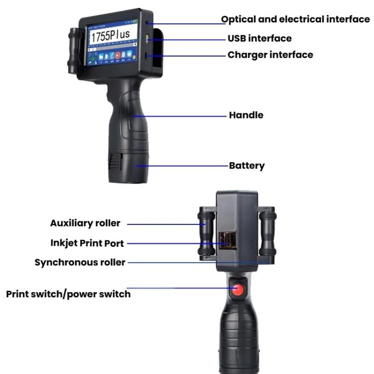 Yaomatec 12.7mm 28-Language Date Coding Handheld Inkjet Printer, US Plug