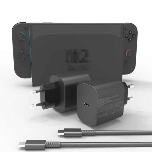 For Nintendo Switch 2 Fast Charger 60W Power Adapter Wall Plug With USB-C Cable