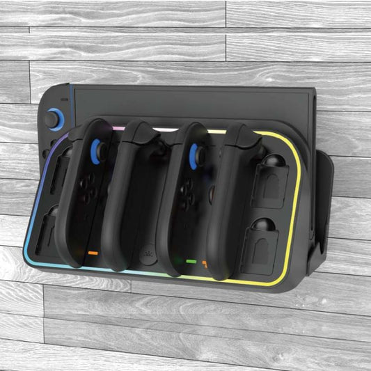 For Nintendo Switch 2 JoyCon Wall-Mounted Charging Dock with RGB Lighting