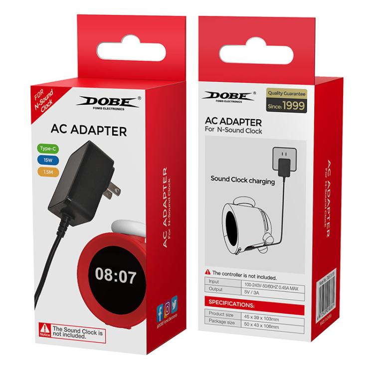 For Nintendo Sound Clock Alarmo DOBE 15W Slow Charger Power Adapter Replacement AC Charger US Plug