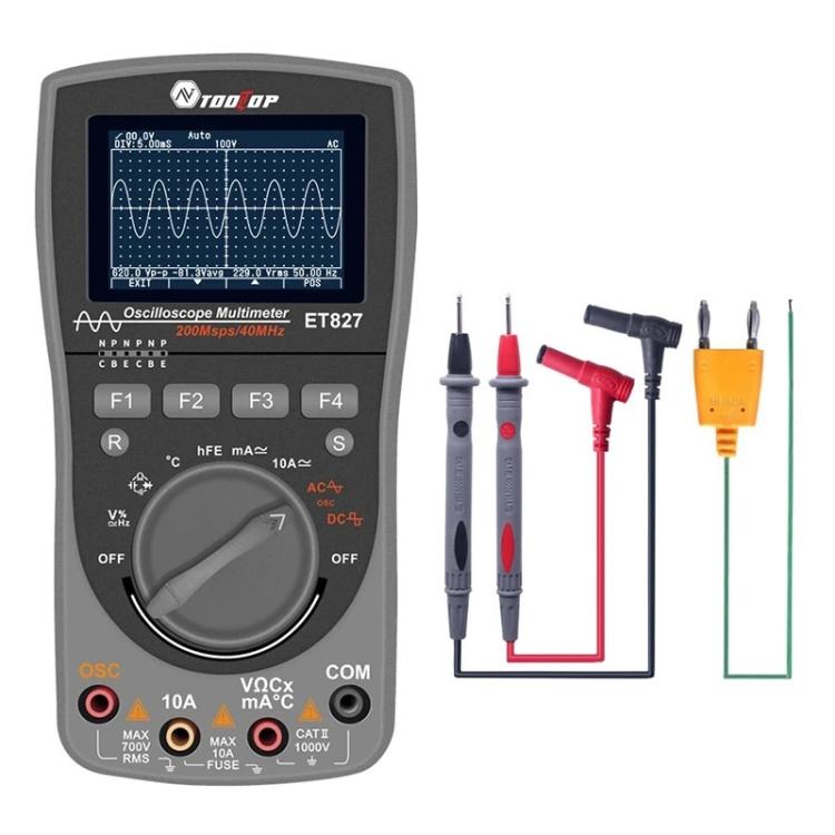 Oscilloscope Multimeter 200Msps Sampling Rate 40MHz Oscilloscope + Multimeter 2 In 1