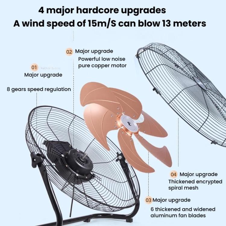 Powerful High Power Floor Fan Industrial Electric Fan, CN Plug