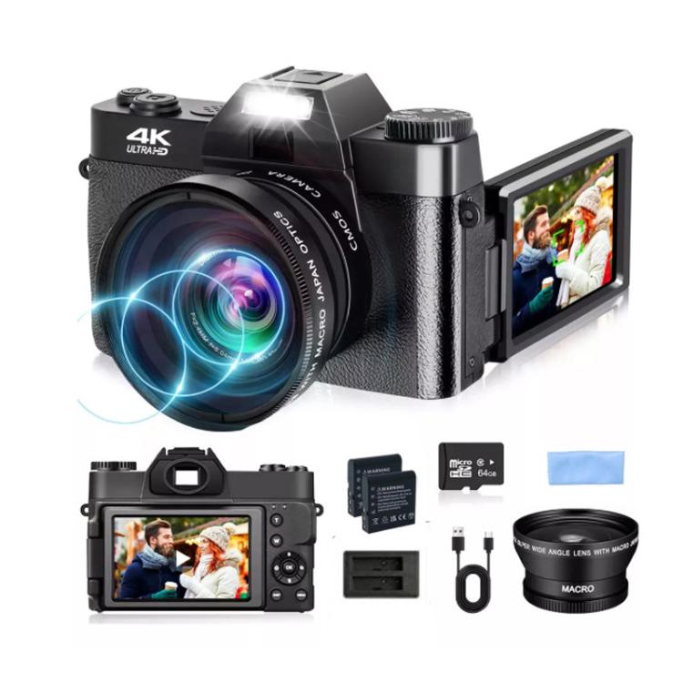 R10 4K HD 75MP Retro Mirrorless Camera 16x Zoom WiFi Digital Camera With 3-Inch Flip Screen