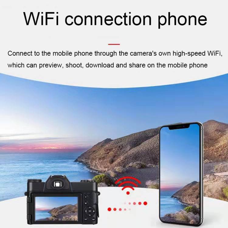 R10 4K HD 75MP Retro Mirrorless Camera 16x Zoom WiFi Digital Camera With 3-Inch Flip Screen