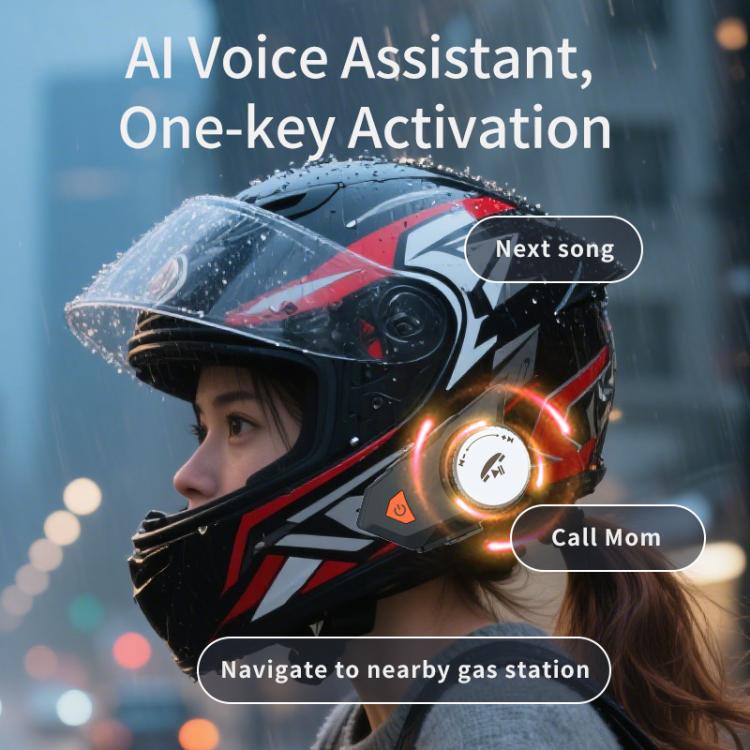 M9 Motorcycle Helmet Bluetooth Headset IPX6 Waterproof,  Auto Answer, HD Sound for Riders/Delivery/Group Intercom