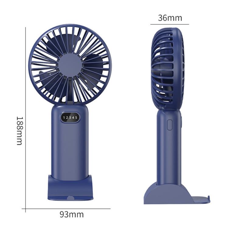 5-speed Wind Speed Handheld USB Charging Small Fan With Desktop Stand