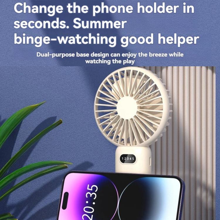 5-speed Wind Speed Handheld USB Charging Small Fan With Desktop Stand