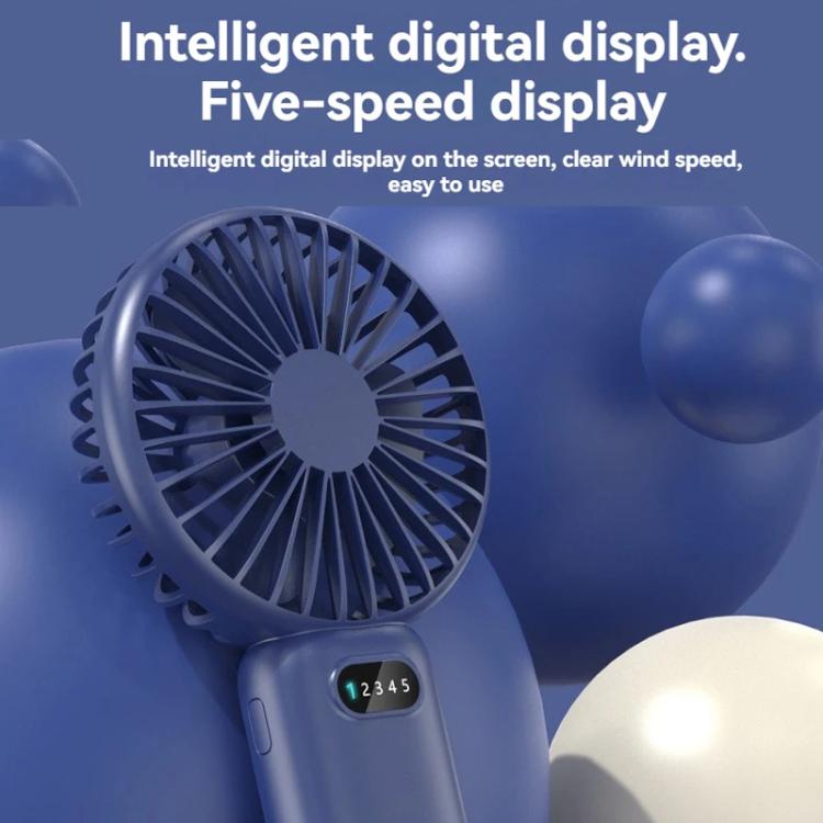 5-speed Wind Speed Handheld USB Charging Small Fan With Desktop Stand
