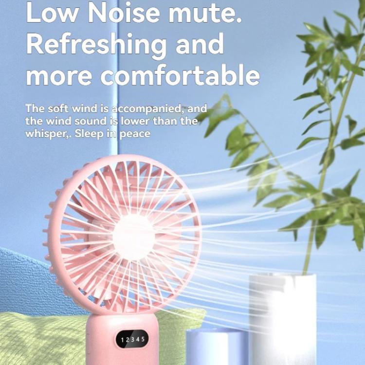 5-speed Wind Speed Handheld USB Charging Small Fan With Desktop Stand