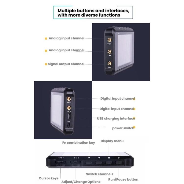 Mini Handheld Digital Storage Four-channel Automobile Maintenance Oscilloscope