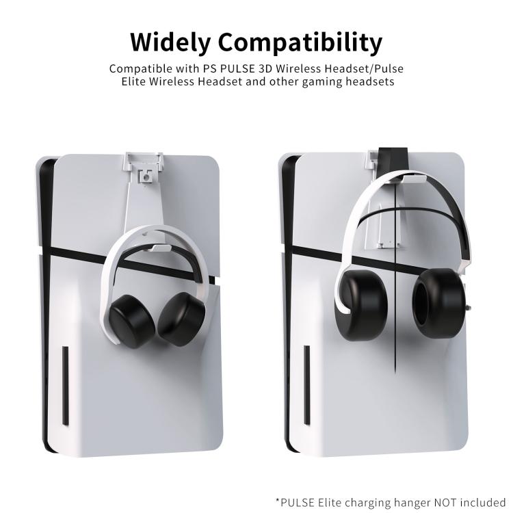 JYS Charging Display Station for PS5/PS5 Slim/PS Portal Dual Controller Dock with Cooling Fan & Headphone Hook