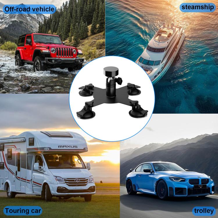 For Starlink Mini Magnetic Car Mount Suction Cup Bracket + Connection Block
