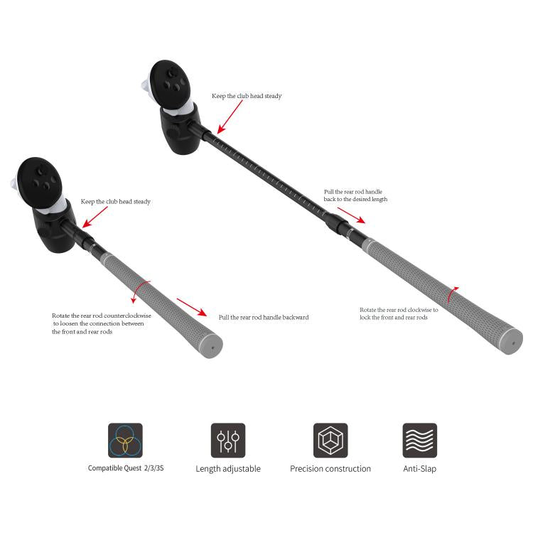 For Meta Quest 3S / 3 / 2 DOBE TY-3881 Handle Golf Club Universal Sports Club Grip
