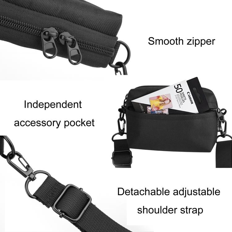 For Fuji X100VI/Canon PowerShot SX740 HS/Ricoh GR Il Digital Camera Storage Shoulder Strap Bag