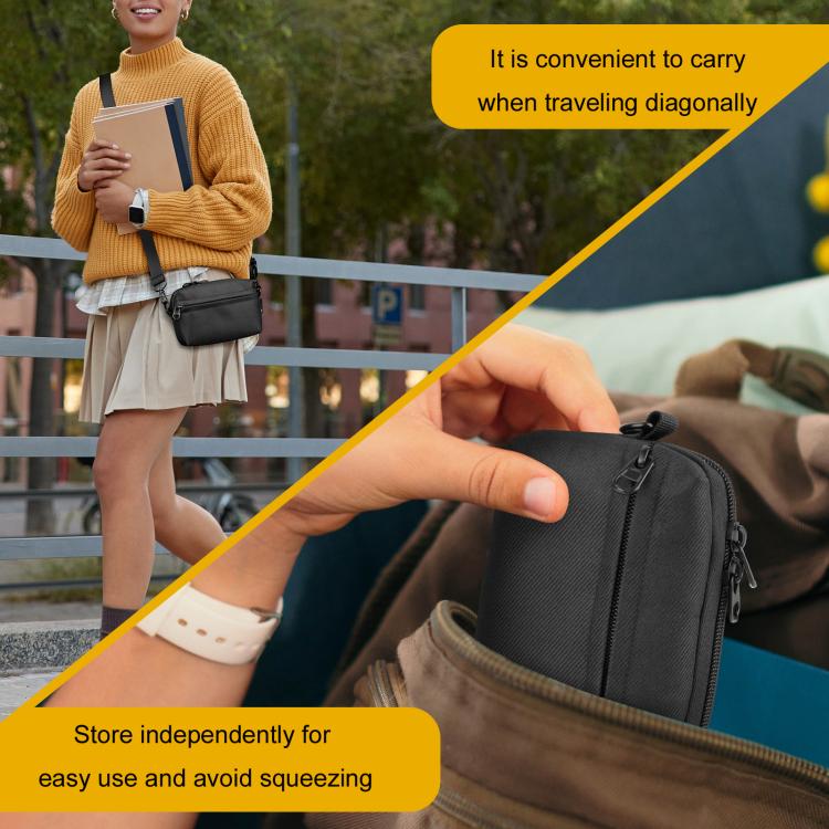 For Fuji X100VI/Canon PowerShot SX740 HS/Ricoh GR Il Digital Camera Storage Shoulder Strap Bag