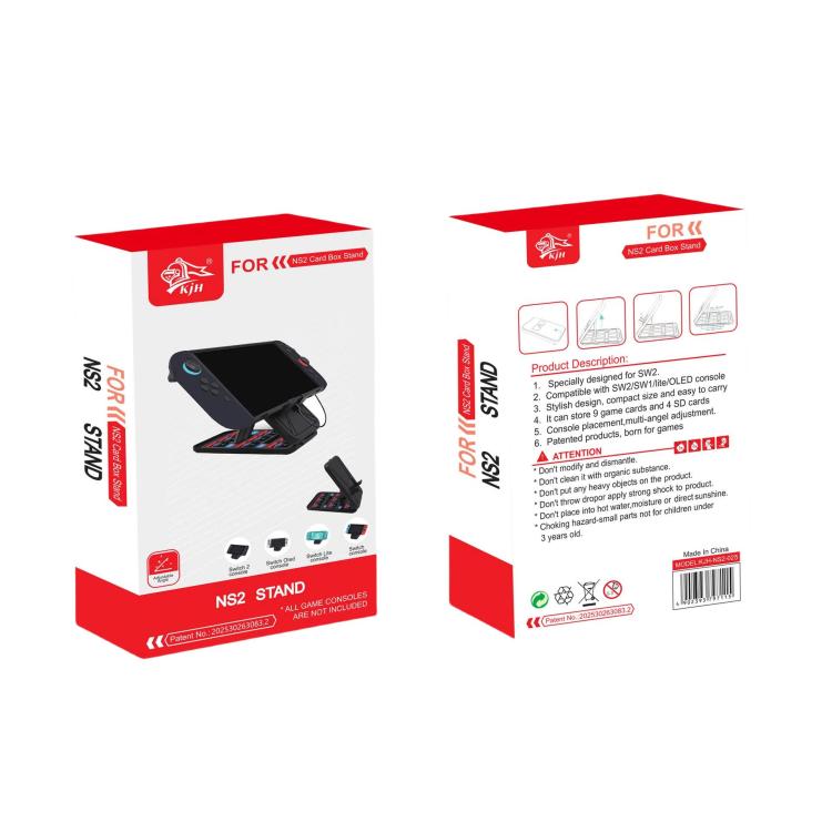 KJH Card Box Stand for Nintendo Switch 2 / Switch OLED / Lite Foldable  Holder with 9 Game Card Slots & 4 SD Card Slots