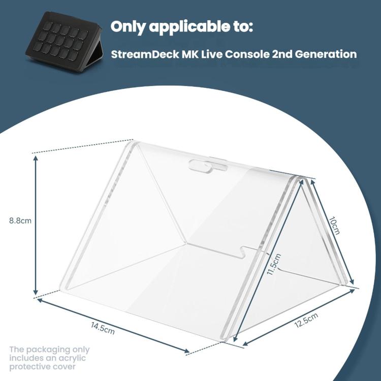 For Elgato Stream Deck MK.2 Live Console Dustproof Acrylic Cover