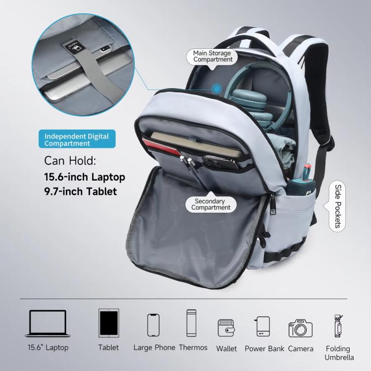 Large Capacity Sports & Travel Backpack 15.6 Inch Lightweight Business Laptop Bag