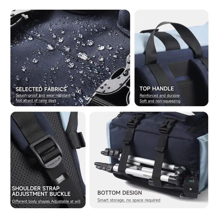 Tigernu Unisex Waterproof Travel Backpack Roll-Top Expandable Design with 15.6-inch Laptop & Tablet Compartment