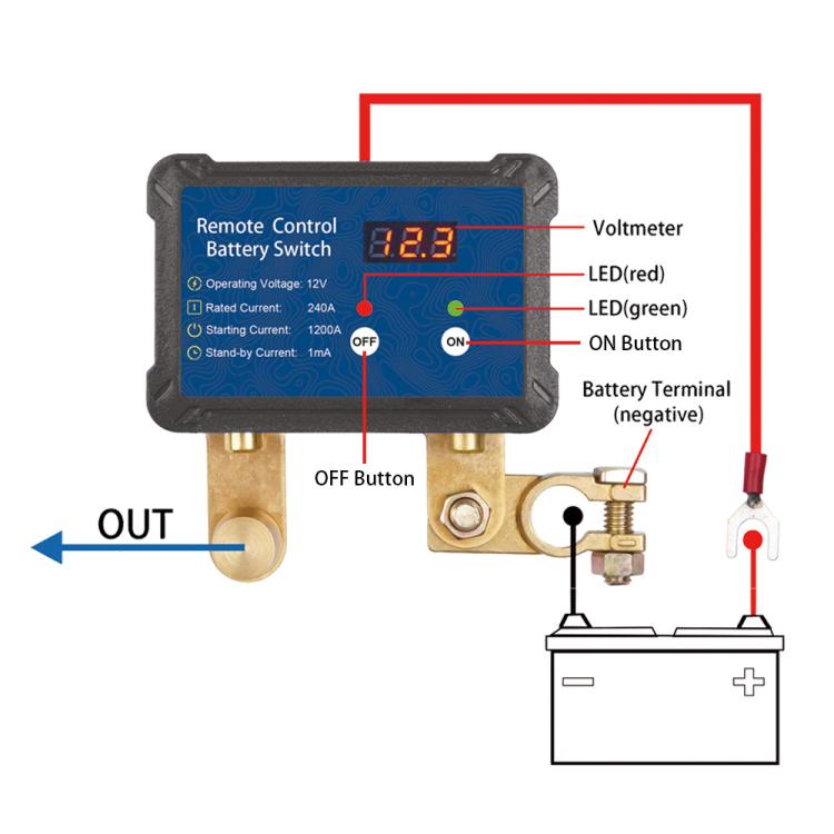 12V/240A Car Battery Remote Control Switch Circuit Breaker