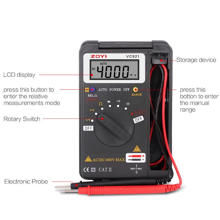 ZOYI VC921 Pocket Portable Auto-Ranging Digital Multimeter