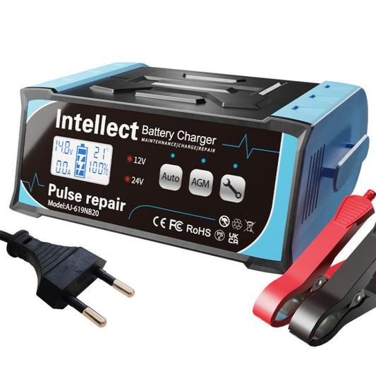 12V/24V Car Battery Charger Intelligent Pulse Lead-acid Battery Repair