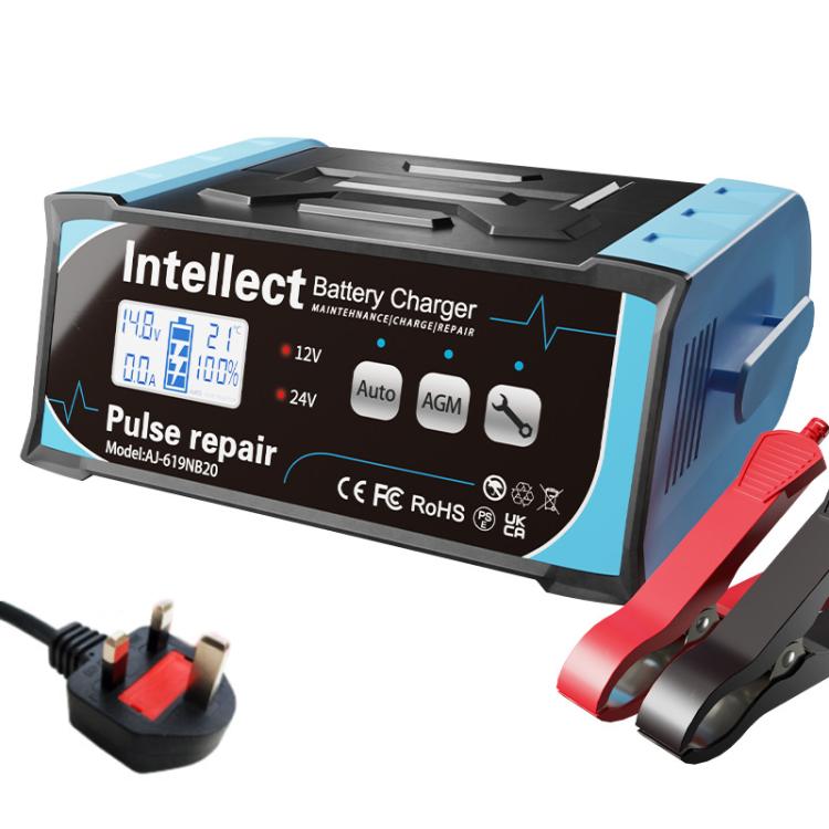 12V/24V Car Battery Charger Intelligent Pulse Lead-acid Battery Repair