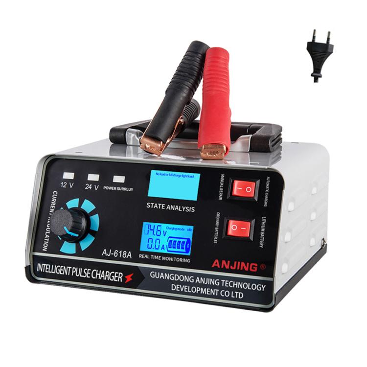 ANJING 12-24V Car Motorcycle Battery Charger Pure Copper Intelligent Pulse Repair