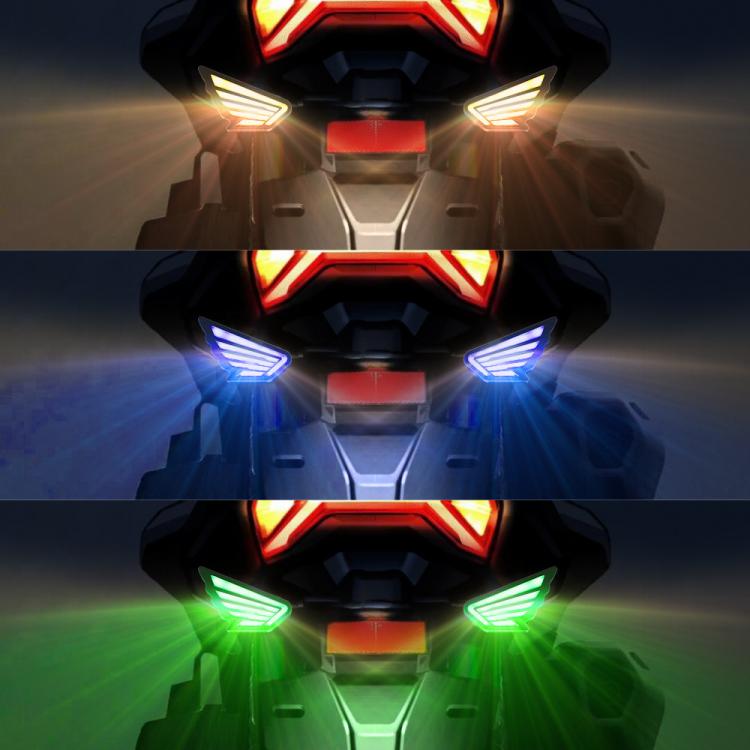 1pairs Motorcycle High-Brightness Winged Eagle Eye Lights Modified Headlights