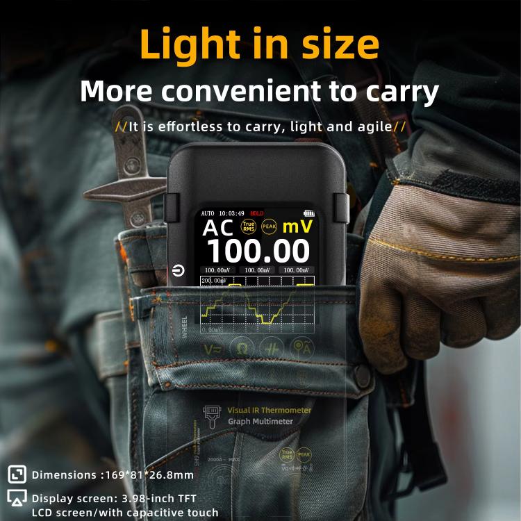 BSIDE SH9 Infrared Thermal Imaging Multimeter Touchscreen High-Definition Thermal Imaging Thermometer Electrical Floor Heating Inspection