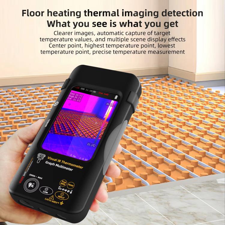 BSIDE SH9 Infrared Thermal Imaging Multimeter Touchscreen High-Definition Thermal Imaging Thermometer Electrical Floor Heating Inspection