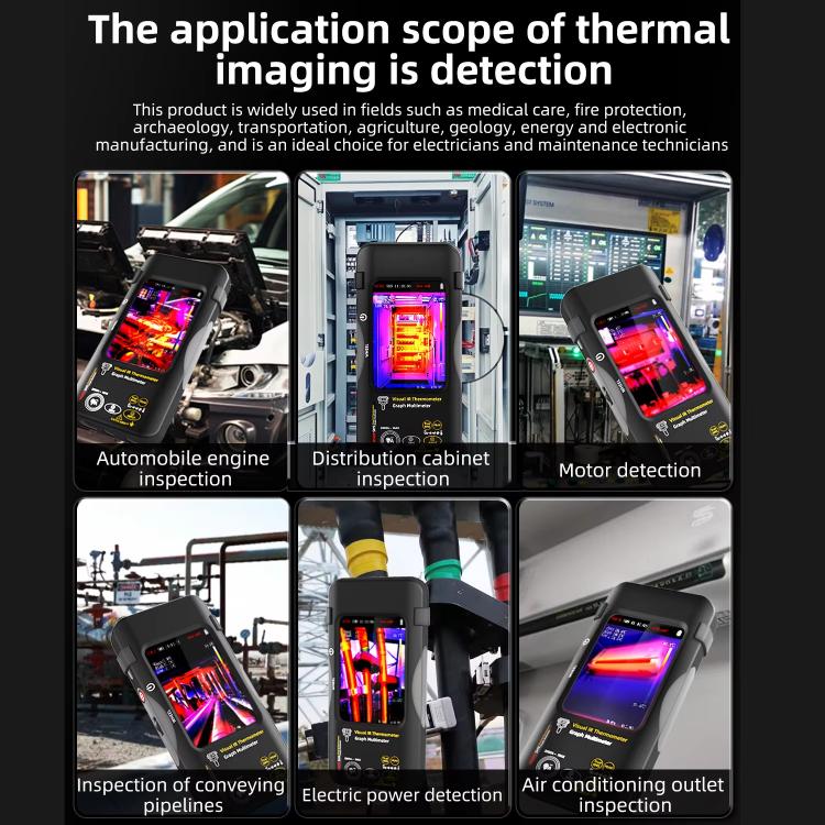 BSIDE SH9 Infrared Thermal Imaging Multimeter Touchscreen High-Definition Thermal Imaging Thermometer Electrical Floor Heating Inspection