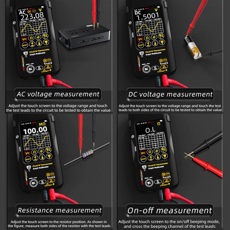 BSIDE SH9 Infrared Thermal Imaging Multimeter Touchscreen High-Definition Thermal Imaging Thermometer Electrical Floor Heating Inspection