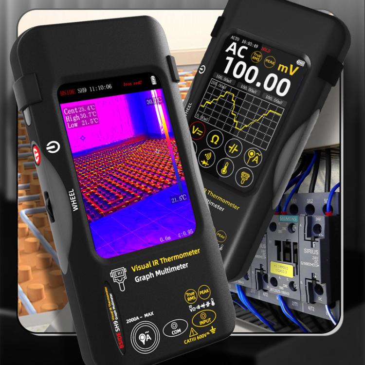 BSIDE SH9 Infrared Thermal Imaging Multimeter Touchscreen High-Definition Thermal Imaging Thermometer Electrical Floor Heating Inspection