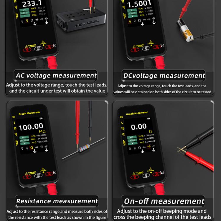 High-Precision Digital Graphic Recording Multimeter Color Screen 20000-Character Multimeter