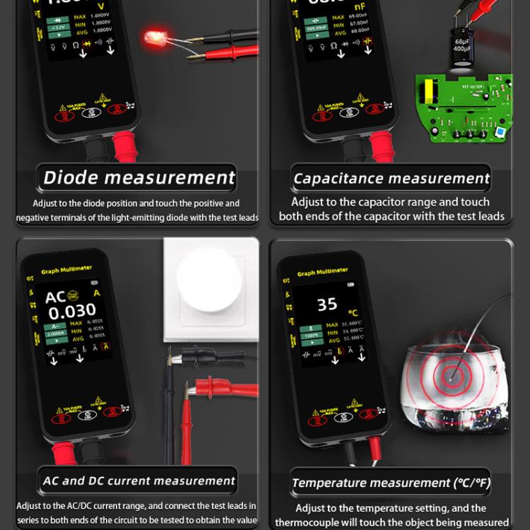 High-Precision Digital Graphic Recording Multimeter Color Screen 20000-Character Multimeter