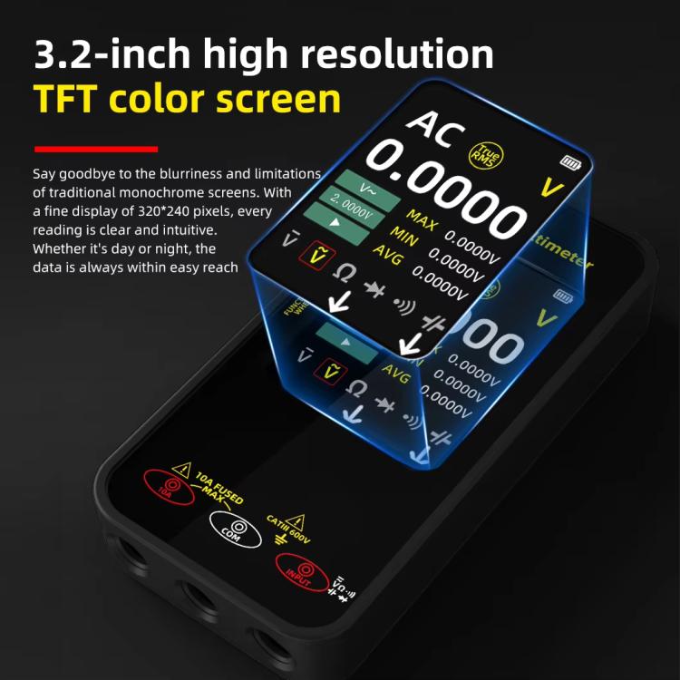 High-Precision Digital Graphic Recording Multimeter Color Screen 20000-Character Multimeter