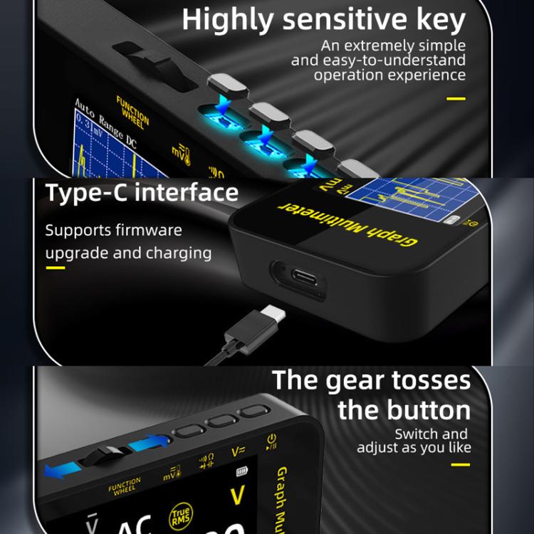 High-Precision Digital Graphic Recording Multimeter Color Screen 20000-Character Multimeter