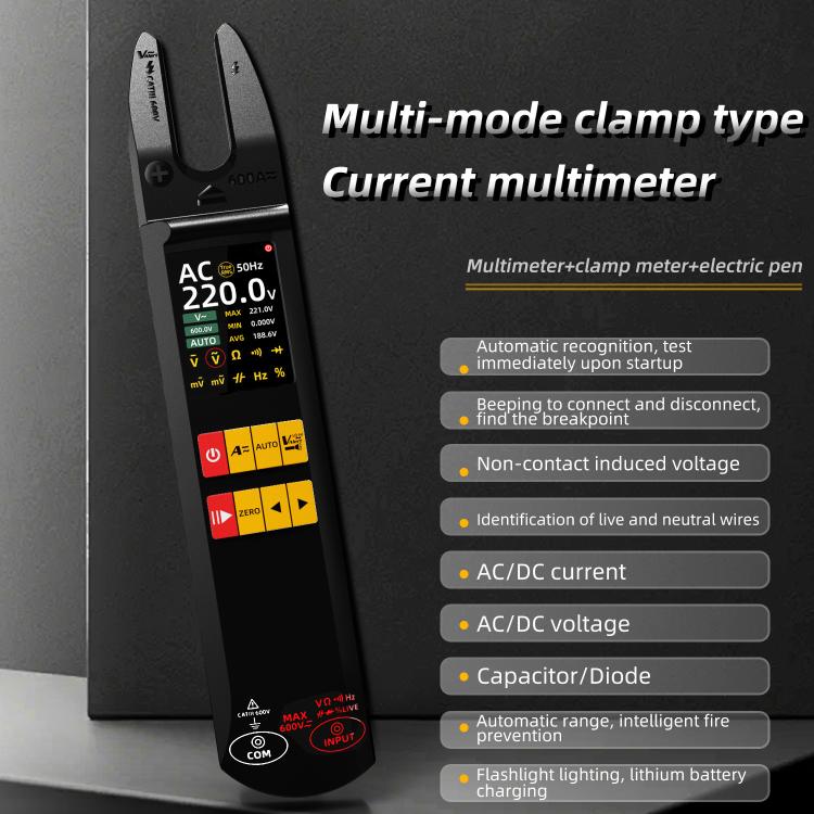600A Intelligent High-Precision Clamp Meter U-Type Multimeter