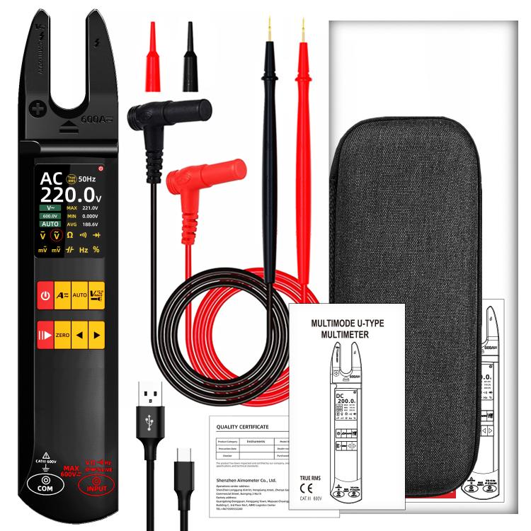 600A Intelligent High-Precision Clamp Meter U-Type Multimeter