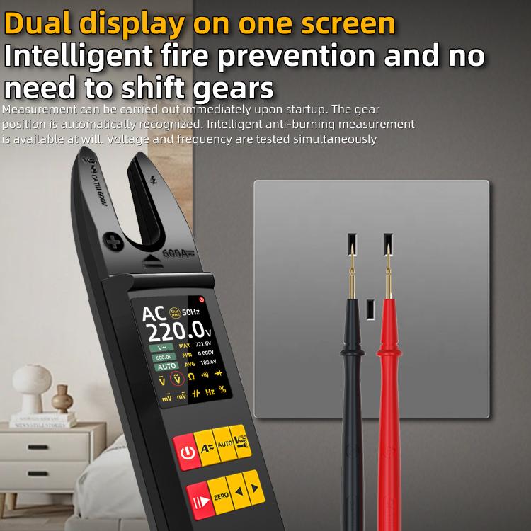 600A Intelligent High-Precision Clamp Meter U-Type Multimeter