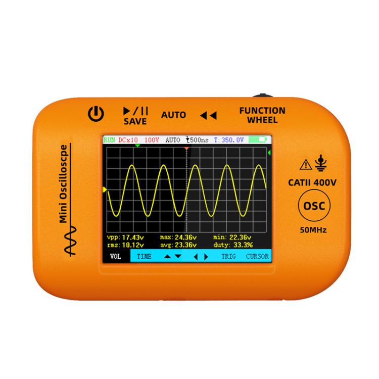 Miniature Oscilloscope Signal Generator Rechargeable Handheld Color Screen 50MHz Oscilloscope