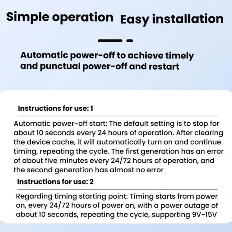 HuaGu 30cm Router Timed Restart Line Controller Power Failure Smart Reset Connection Cable WiFi Relay