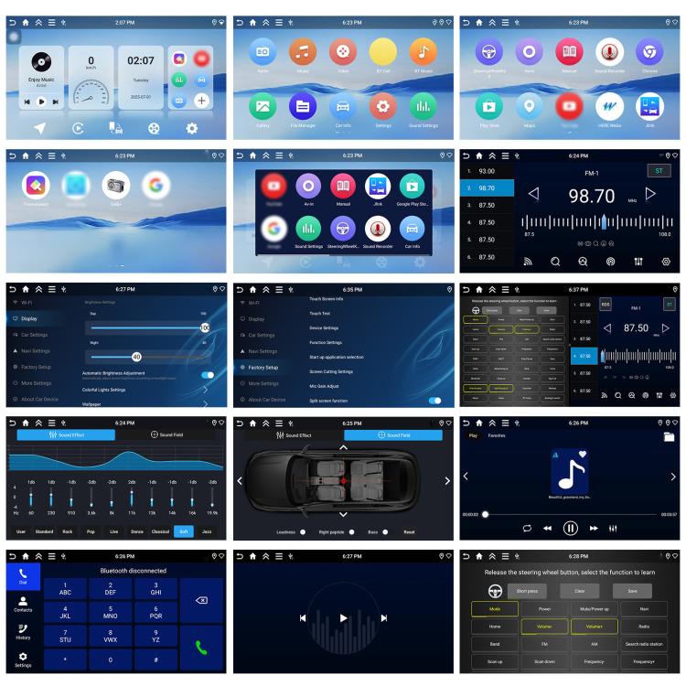 Universal Android 15 Central Control Large Screen Car Wireless Carplay Navigation Integrated Machine